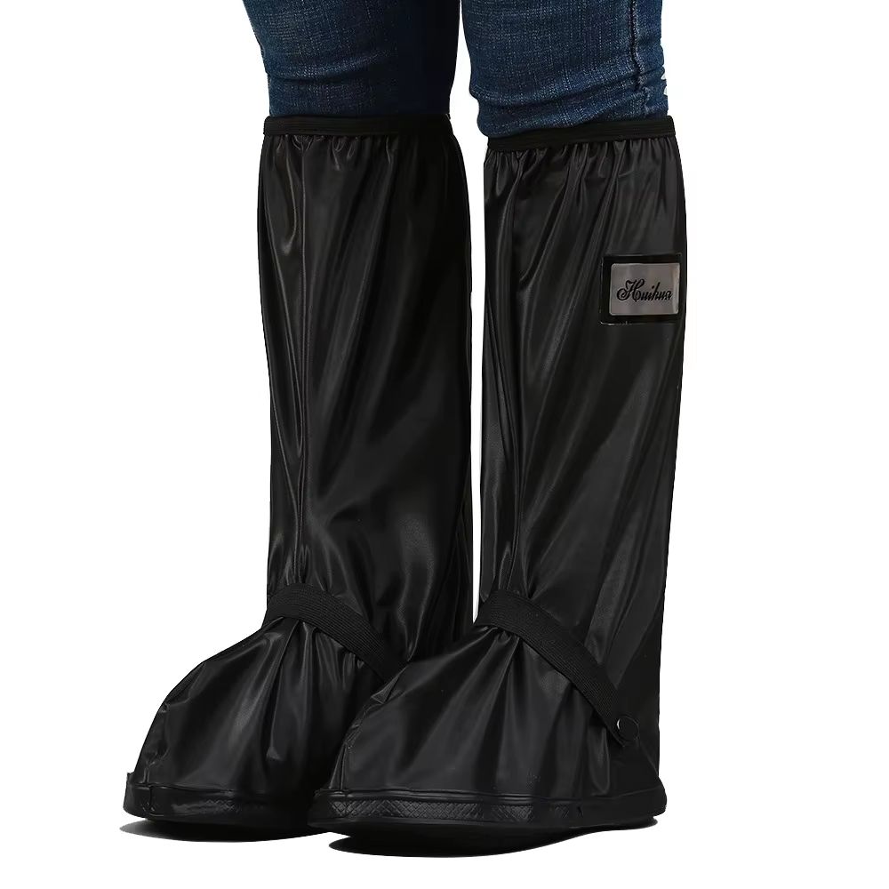 Thickened High-Tube Waterproof Rain Boot Covers – Reusable Motorcycle & Cycling Outdoor Non-Slip Overshoes