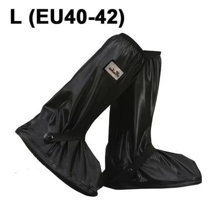 Thickened High-Tube Waterproof Rain Boot Covers – Reusable Motorcycle & Cycling Outdoor Non-Slip Overshoes