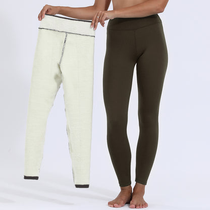 Women Winter Warm Leggings, High Waist Velvet Stretch Pants, Thick Casual Plus Size Leggings