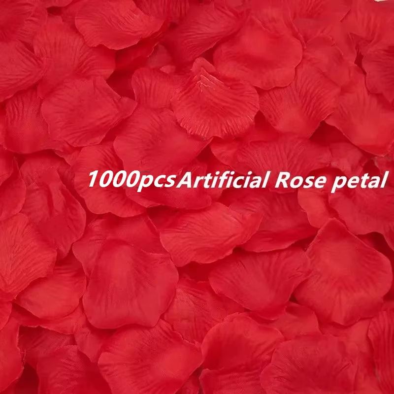 Romantic LED Heart Candle & Rose Petal Set – 24/48 Pack Flameless Tea Lights for Weddings, Anniversaries, and Romantic N