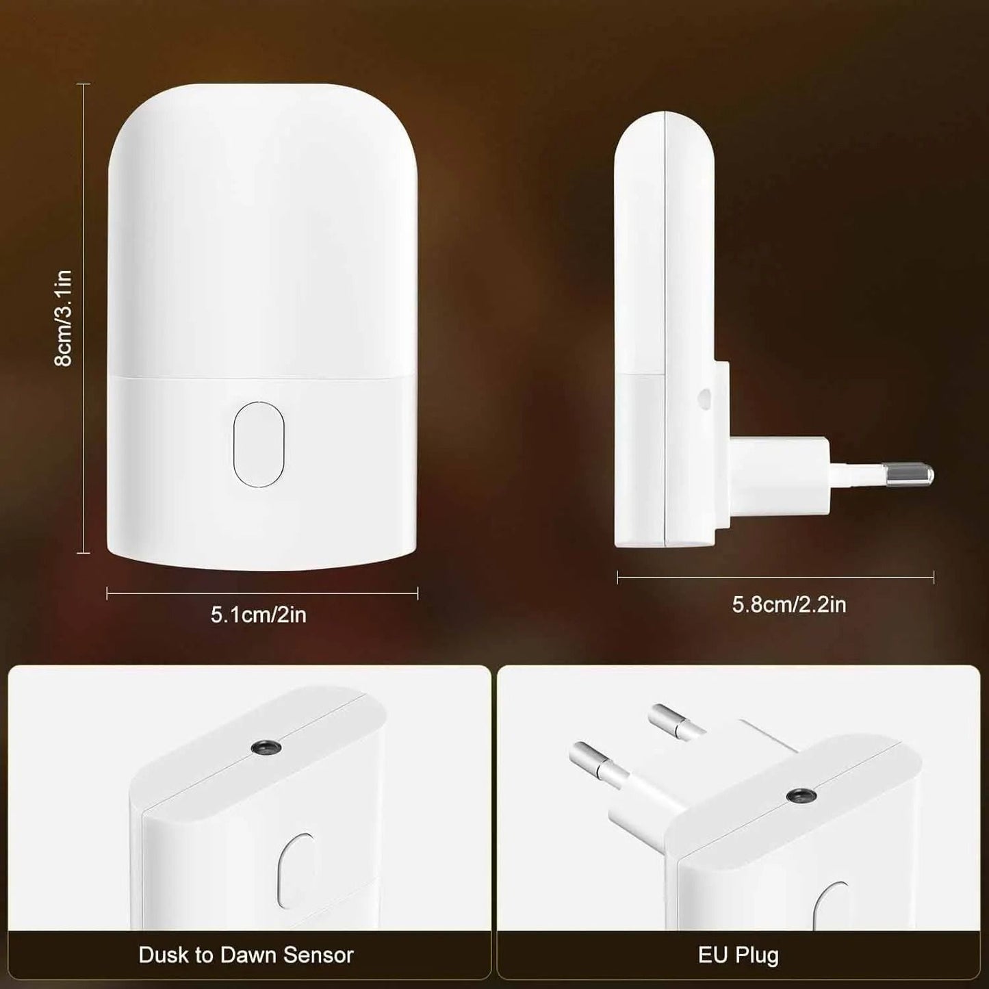 LED Plug In Night Light with Adjustable Brightness