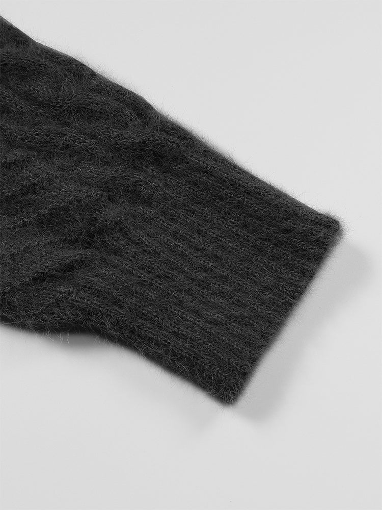 Plus Size Ribbed Pullover Sweater, High Neck Long Sleeve Casual Knit for Autumn And Winter