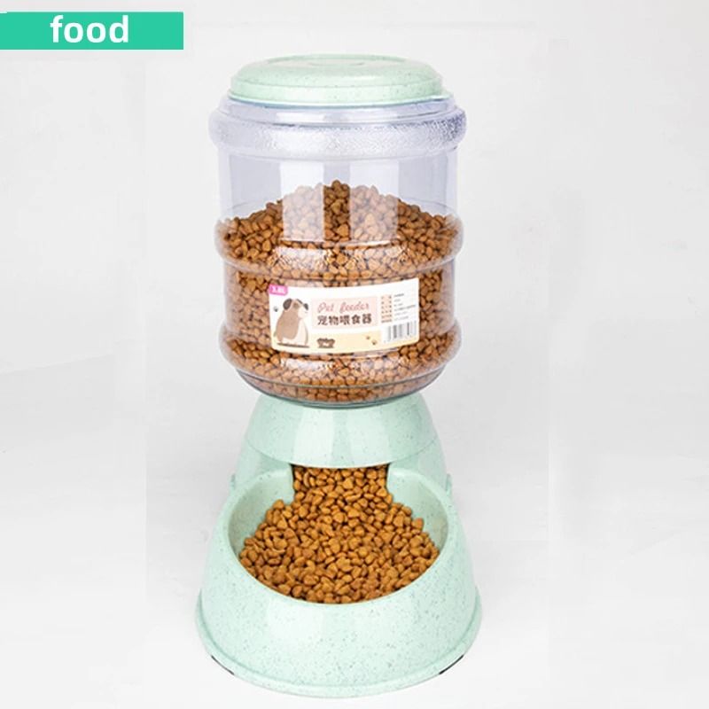 Large Capacity Pet Feeder Bowl with Automatic Water Dispenser