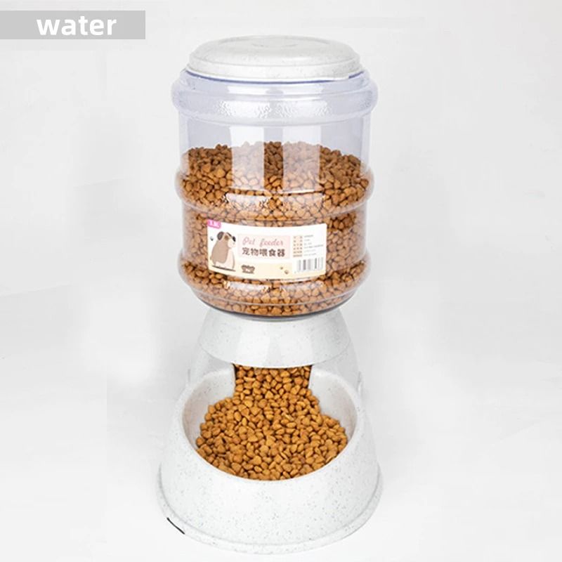 Large Capacity Pet Feeder Bowl with Automatic Water Dispenser