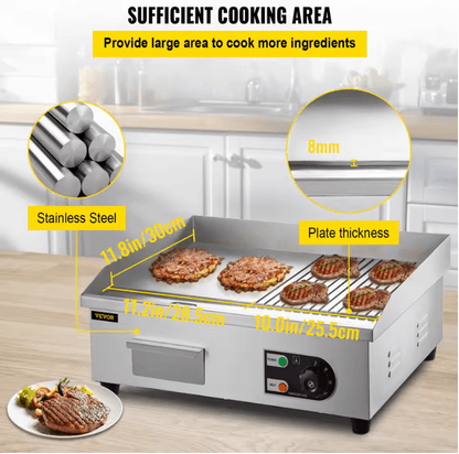 GrillMaster Pro Electric Countertop Teppanyaki Griddle