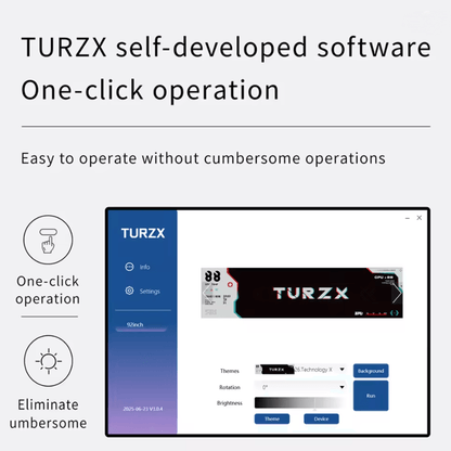 TURZX 9.2 Inch USB Secondary Screen for PC Monitoring and Custom Display