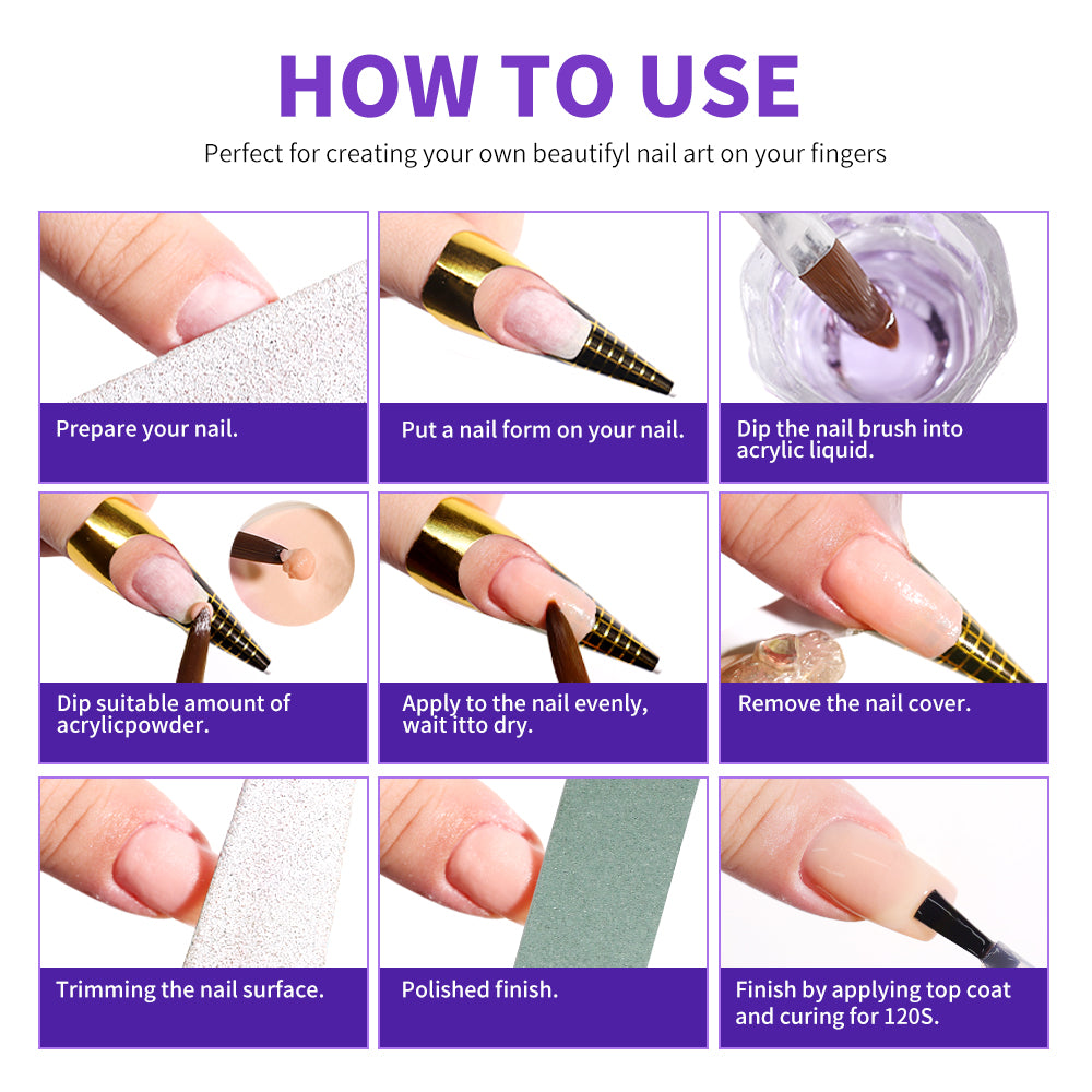 DIY Acrylic Powder Liquid, Large Capacity Nail Acrylic Liquid Monomer, Crystal for Nails Art