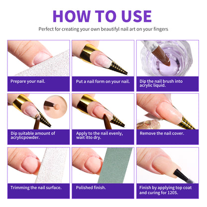 DIY Acrylic Powder Liquid, Large Capacity Nail Acrylic Liquid Monomer, Crystal for Nails Art