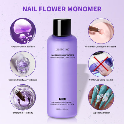 DIY Acrylic Powder Liquid, Large Capacity Nail Acrylic Liquid Monomer, Crystal for Nails Art