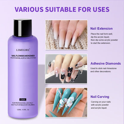 DIY Acrylic Powder Liquid, Large Capacity Nail Acrylic Liquid Monomer, Crystal for Nails Art