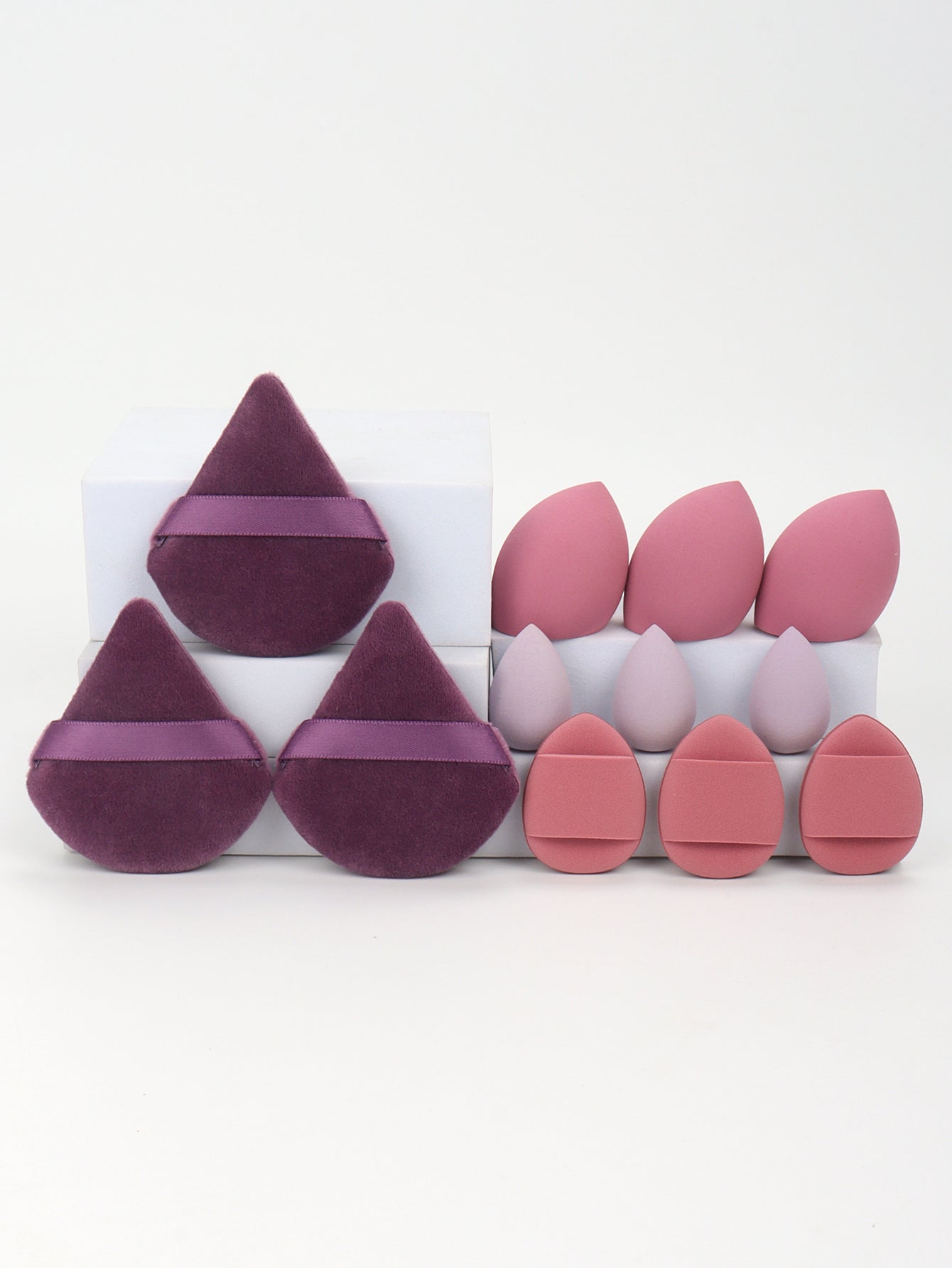 Makeup Sponge Set, Loose Powder Puffs, Mini Air Cushion Puffs, Beauty Eggs, Mini Beauty Sponges for All Makeup