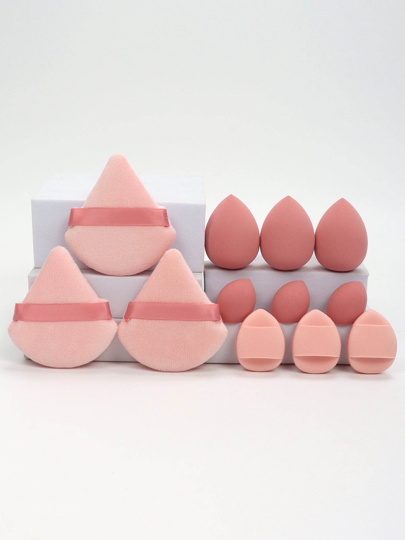 Makeup Sponge Set, Loose Powder Puffs, Mini Air Cushion Puffs, Beauty Eggs, Mini Beauty Sponges for All Makeup
