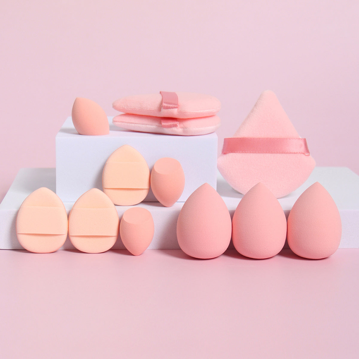 Makeup Sponge Set, Loose Powder Puffs, Mini Air Cushion Puffs, Beauty Eggs, Mini Beauty Sponges for All Makeup