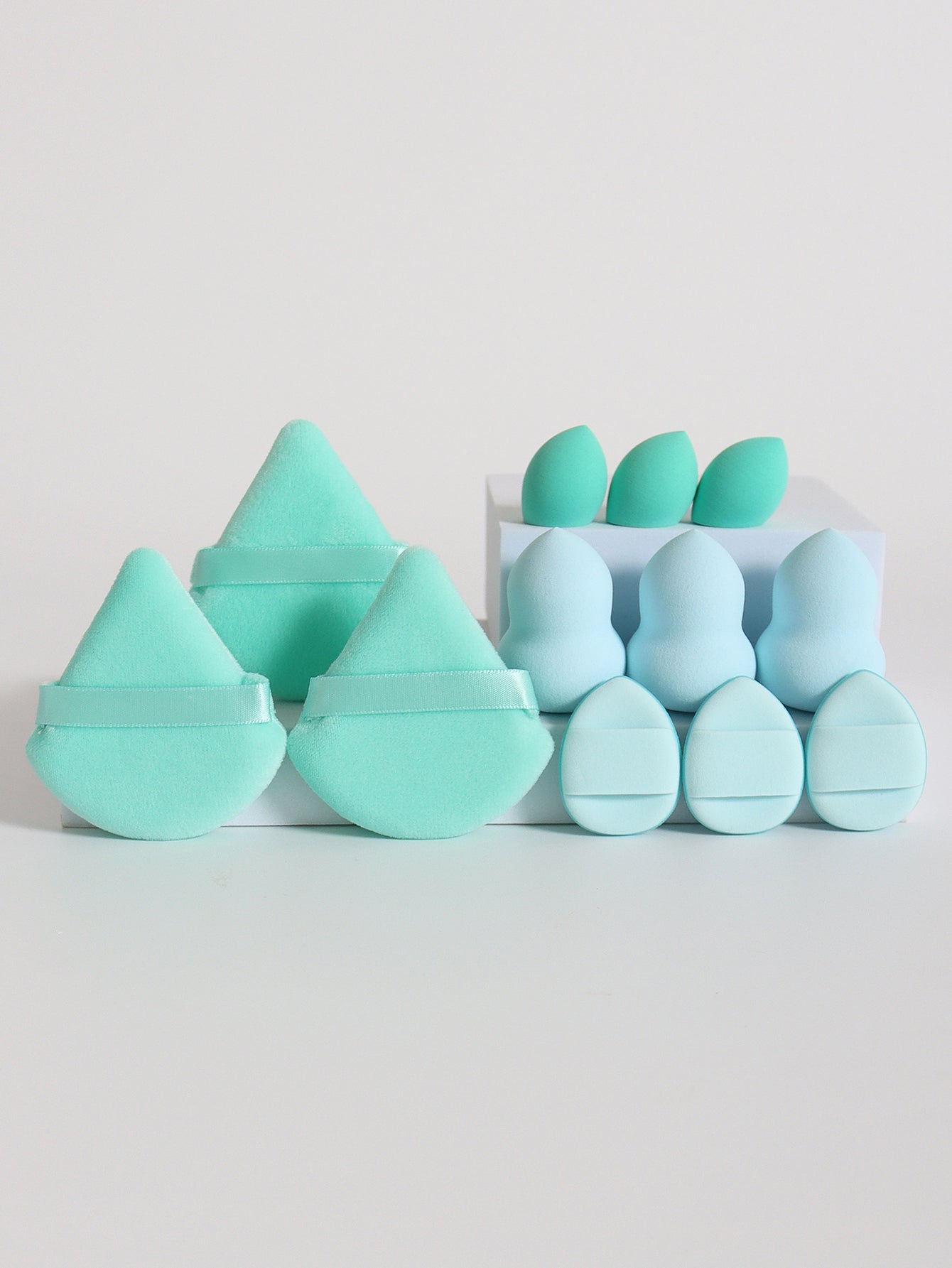 Makeup Sponge Set, Loose Powder Puffs, Mini Air Cushion Puffs, Beauty Eggs, Mini Beauty Sponges for All Makeup