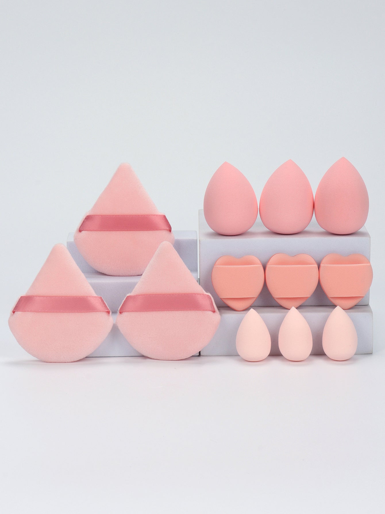 Makeup Sponge Set, Loose Powder Puffs, Mini Air Cushion Puffs, Beauty Eggs, Mini Beauty Sponges for All Makeup