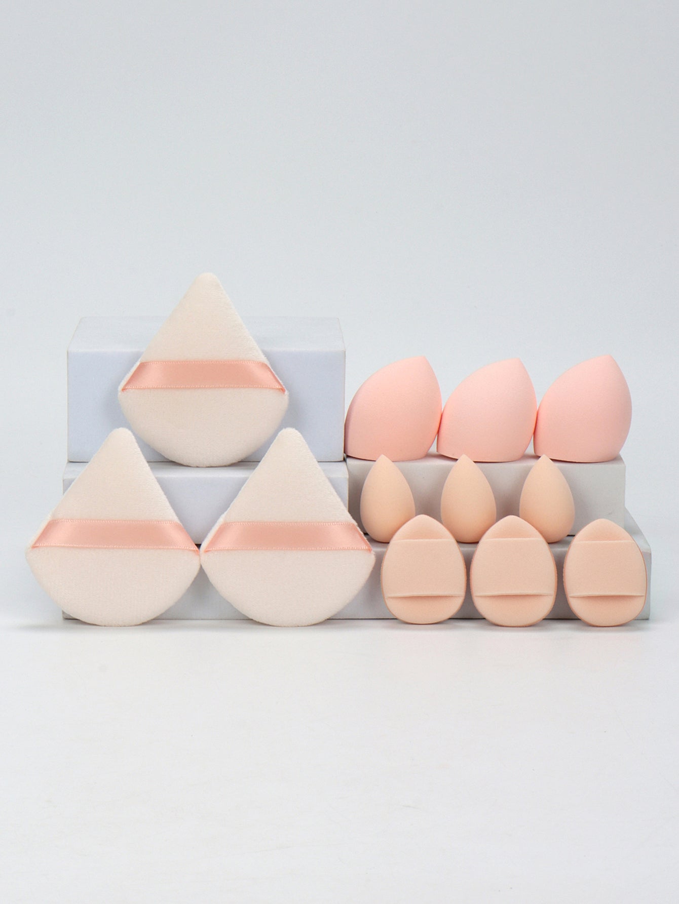Makeup Sponge Set, Loose Powder Puffs, Mini Air Cushion Puffs, Beauty Eggs, Mini Beauty Sponges for All Makeup