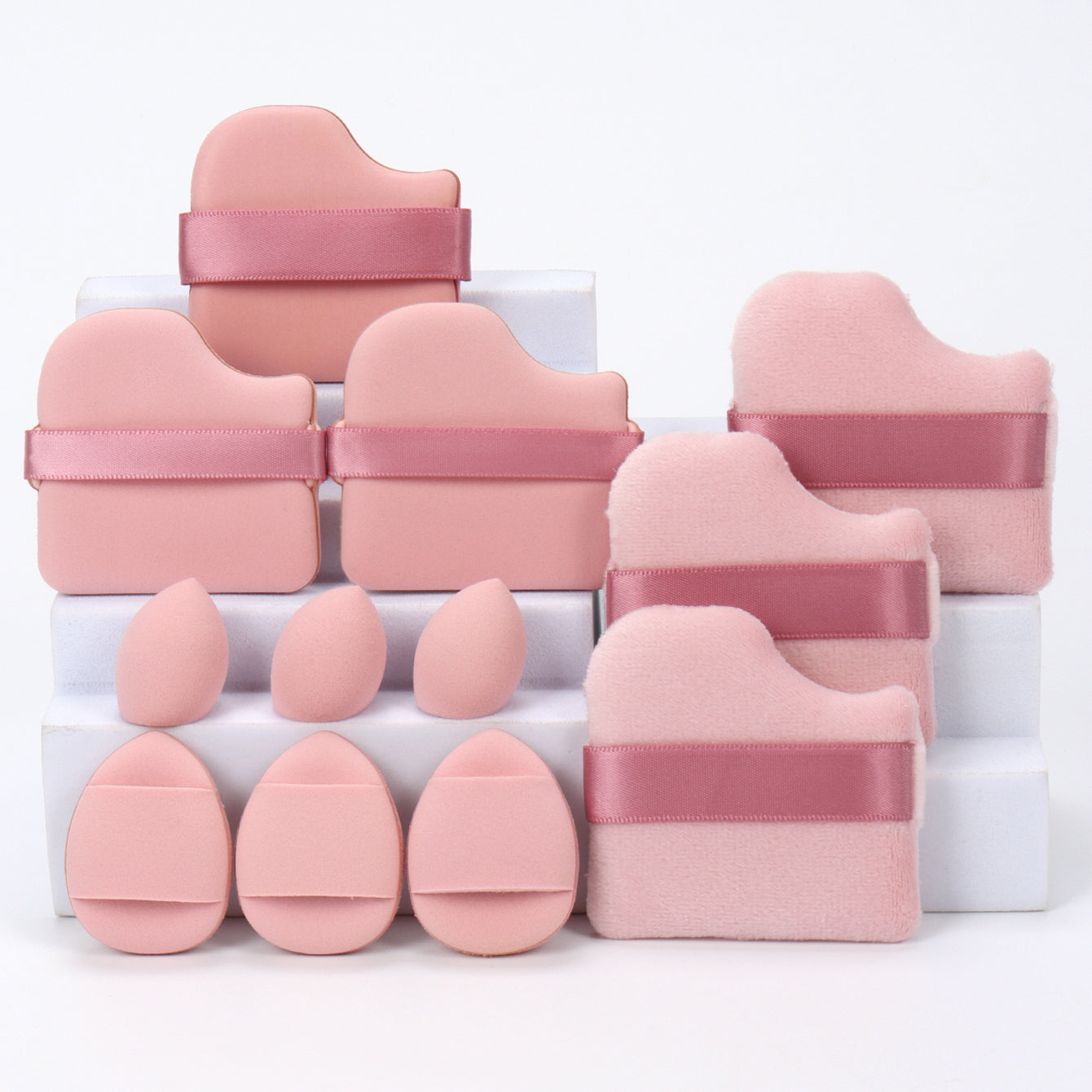 Makeup Sponge Set, Loose Powder Puffs, Mini Air Cushion Puffs, Beauty Eggs, Mini Beauty Sponges for All Makeup
