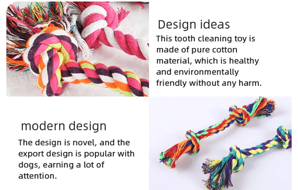 Durable Cotton Rope Knot Chew Toy for Small Dogs and Puppies