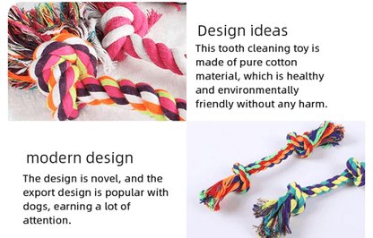 Durable Cotton Rope Knot Chew Toy for Small Dogs and Puppies