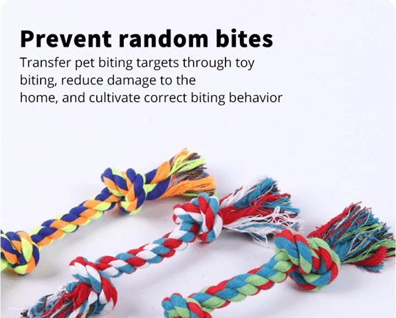 Durable Cotton Rope Knot Chew Toy for Small Dogs and Puppies