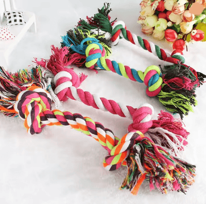 Durable Cotton Rope Knot Chew Toy for Small Dogs and Puppies