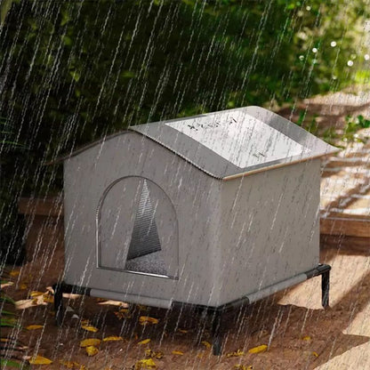 CozyCave Waterproof Outdoor Pet House – Foldable Winter Warm Bed for Small Dogs & Cats