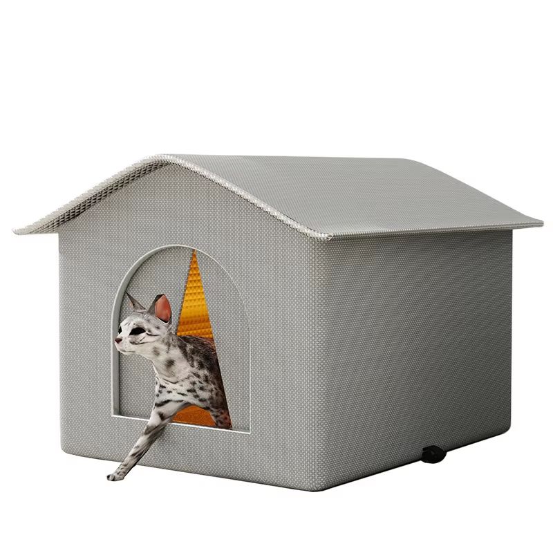 CozyCave Waterproof Outdoor Pet House – Foldable Winter Warm Bed for Small Dogs & Cats