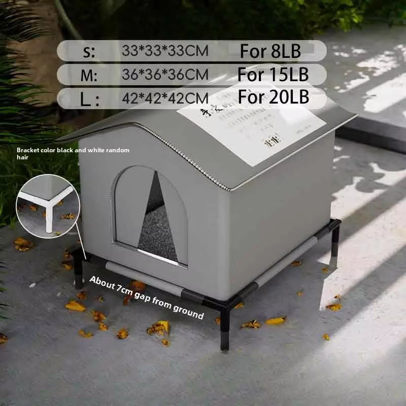 CozyCave Waterproof Outdoor Pet House – Foldable Winter Warm Bed for Small Dogs & Cats
