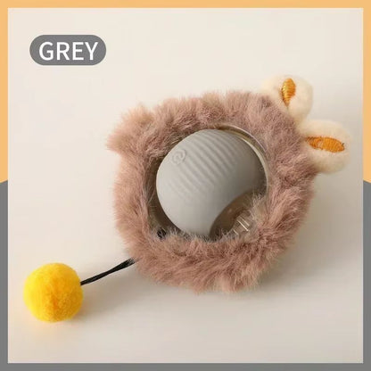 WhiskerSpin Smart Rolling Toy Ball – USB Rechargeable Auto Teaser for Cats & Pets