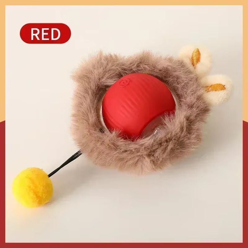WhiskerSpin Smart Rolling Toy Ball – USB Rechargeable Auto Teaser for Cats & Pets