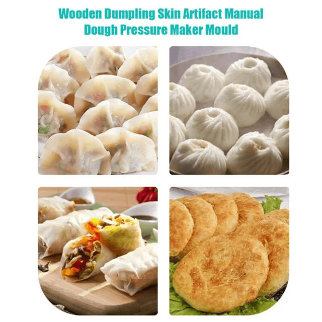 WoodCraft Dumpling & Pastry Press – easy dumpling wrapper maker