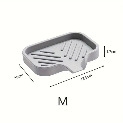 Silicone Faucet Mat Kitchen Sink Tray Soap Dispenser Sponge Drain Pad Countertop Storage