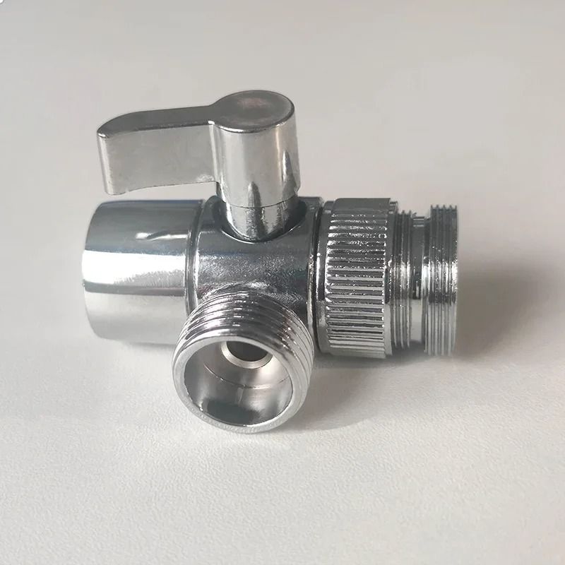 Sink Faucet Adapter Diverter Valve – Zinc Alloy Kitchen and Bathroom Splitter Connector for Showers and Water Filters