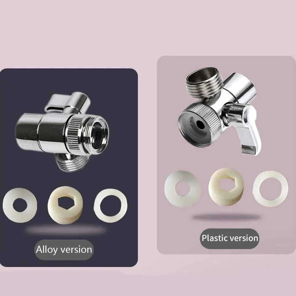 Sink Faucet Adapter Diverter Valve – Zinc Alloy Kitchen and Bathroom Splitter Connector for Showers and Water Filters