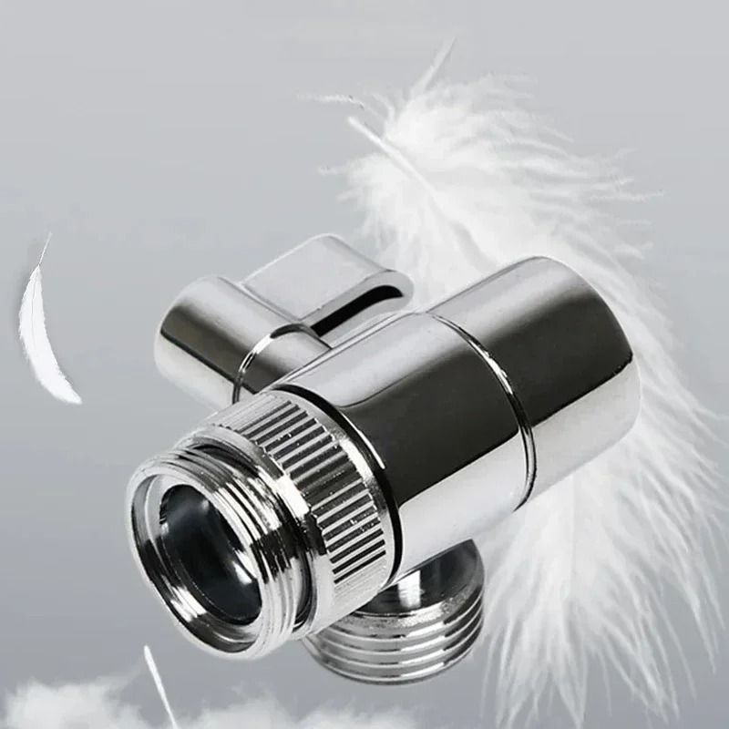 Sink Faucet Adapter Diverter Valve – Zinc Alloy Kitchen and Bathroom Splitter Connector for Showers and Water Filters