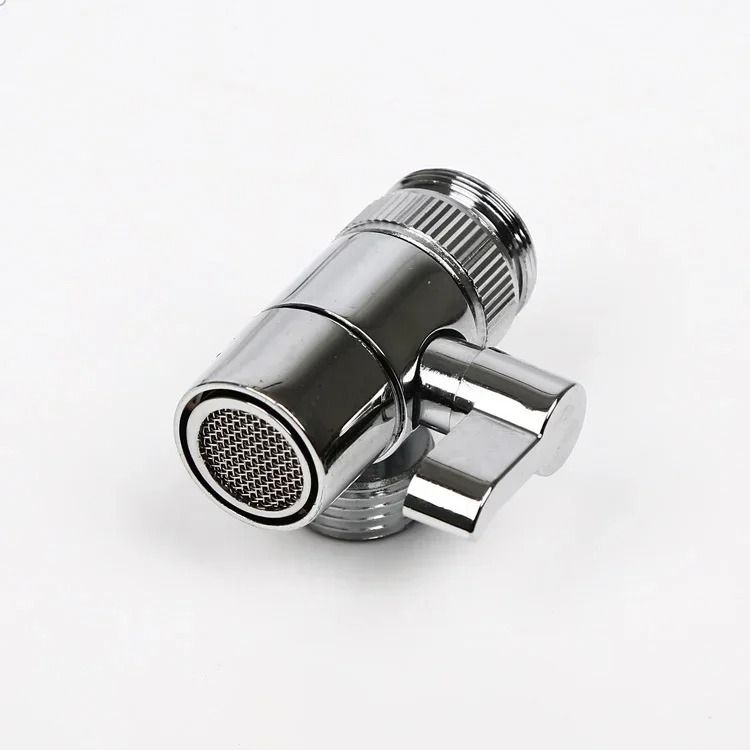 Sink Faucet Adapter Diverter Valve – Zinc Alloy Kitchen and Bathroom Splitter Connector for Showers and Water Filters