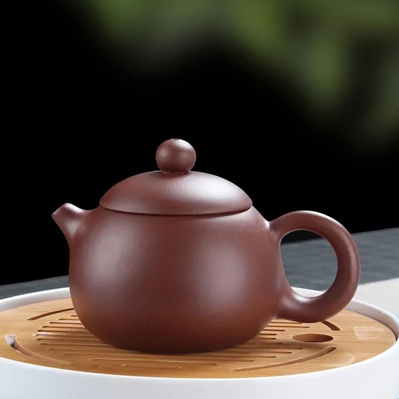 Yixing Clay Teapot Handmade Chinese Purple Clay Kettle for Tea Brewing 200ml