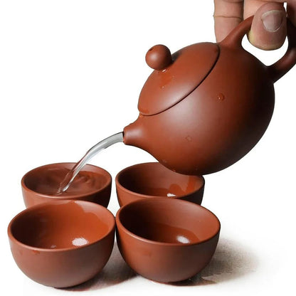 Yixing Clay Teapot Handmade Chinese Purple Clay Kettle for Tea Brewing 200ml