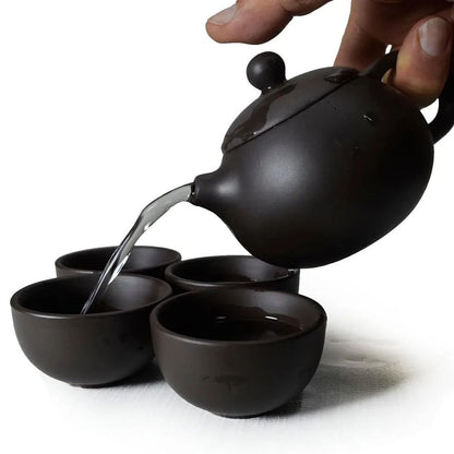 Yixing Clay Teapot Handmade Chinese Purple Clay Kettle for Tea Brewing 200ml