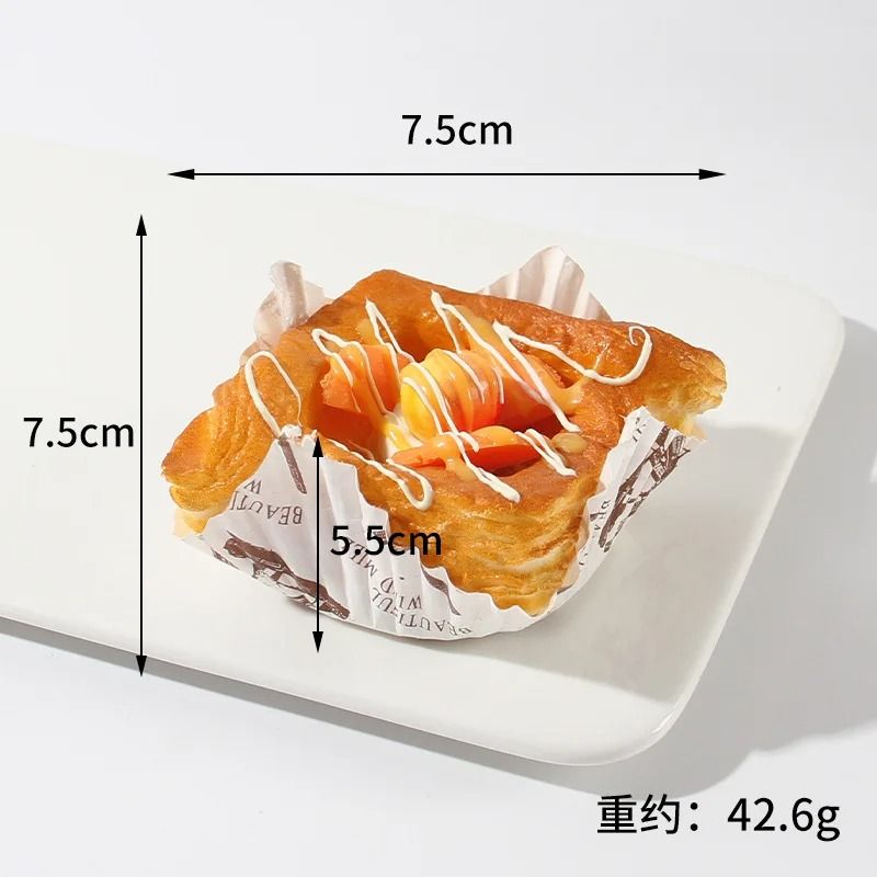 Fake Cake Bread Cupcake Pastry Bakery Artificial Soft Bread Food Model Props Refrigerator Stickers Simulation Dessert