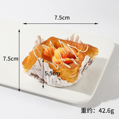 Fake Cake Bread Cupcake Pastry Bakery Artificial Soft Bread Food Model Props Refrigerator Stickers Simulation Dessert