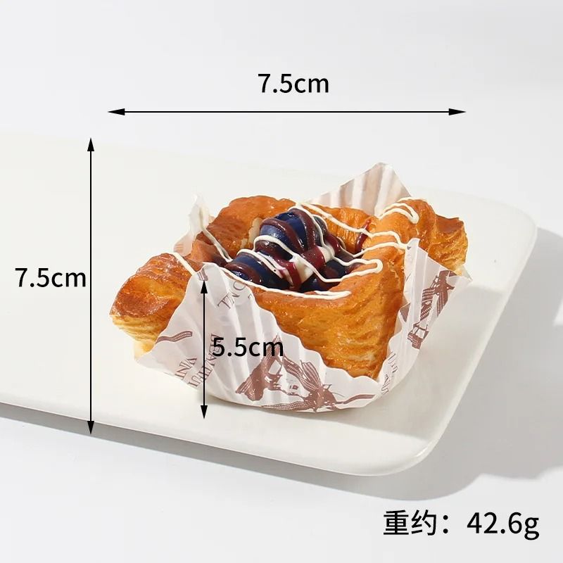 Fake Cake Bread Cupcake Pastry Bakery Artificial Soft Bread Food Model Props Refrigerator Stickers Simulation Dessert