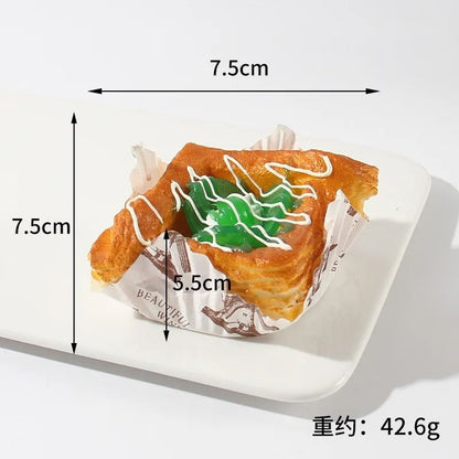 Fake Cake Bread Cupcake Pastry Bakery Artificial Soft Bread Food Model Props Refrigerator Stickers Simulation Dessert