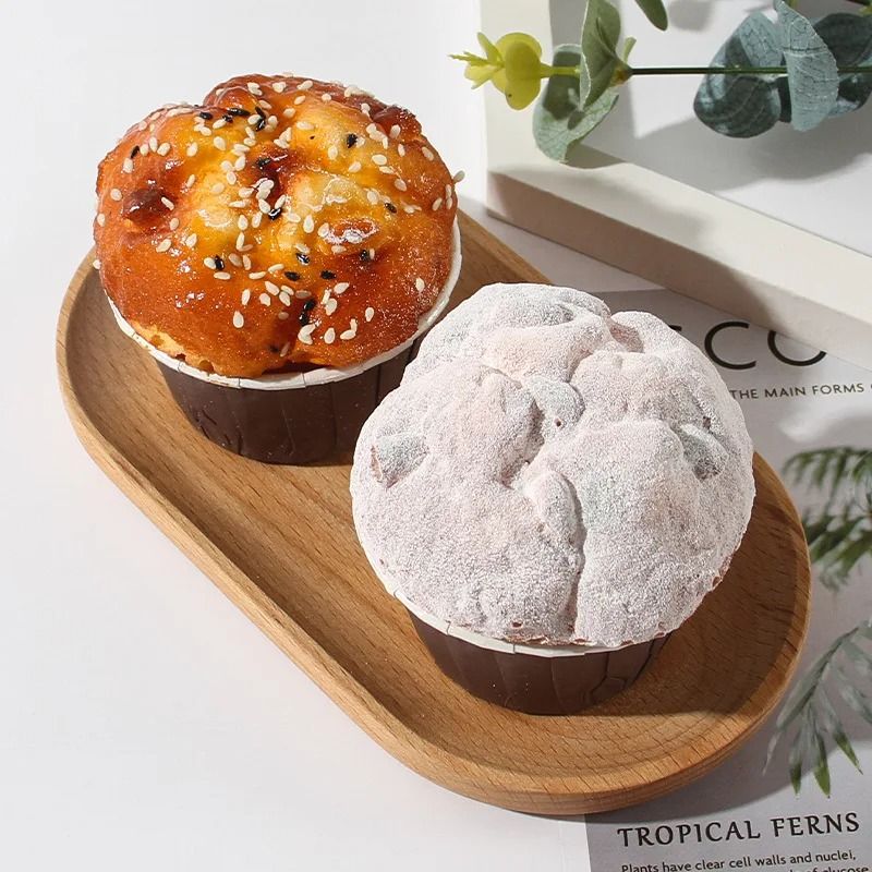 Fake Cake Bread Cupcake Pastry Bakery Artificial Soft Bread Food Model Props Refrigerator Stickers Simulation Dessert