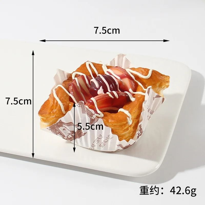 Fake Cake Bread Cupcake Pastry Bakery Artificial Soft Bread Food Model Props Refrigerator Stickers Simulation Dessert