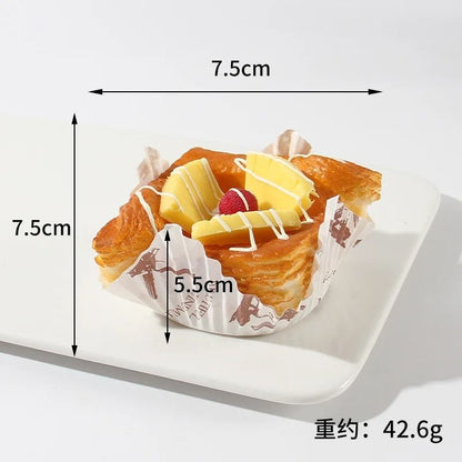 Fake Cake Bread Cupcake Pastry Bakery Artificial Soft Bread Food Model Props Refrigerator Stickers Simulation Dessert