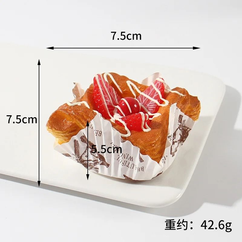 Fake Cake Bread Cupcake Pastry Bakery Artificial Soft Bread Food Model Props Refrigerator Stickers Simulation Dessert