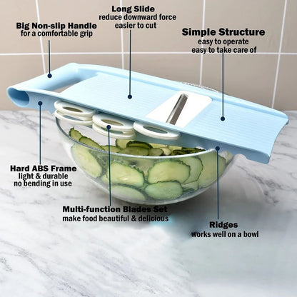 5 in 1 Mandoline Slicer Vegetable Cutter Multi Blade Kitchen Tool