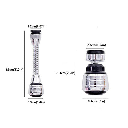 Kitchen Faucet Extender Adjustable Rotating Water Saving Sprinkler Head Attachment