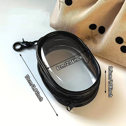 ClearTech Mini Transparent Zipper Pouch – Compact Organizer for Earphones, Chargers & Accessories
